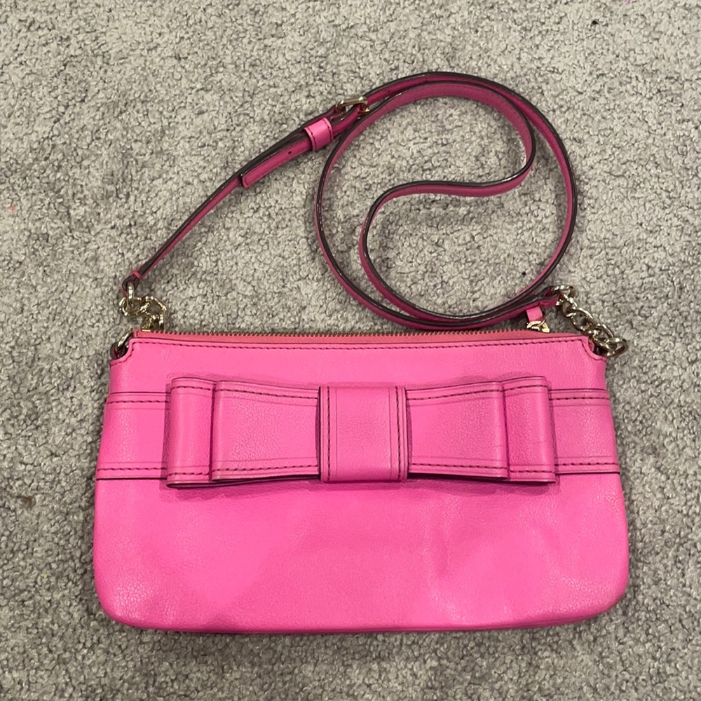 Kate Spade hot pink bow cross body bag NWOT
